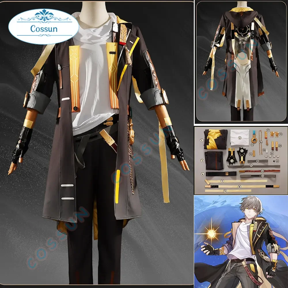 Game Honkai: Star Rail Trailblazer Caelus Cosplay Costume Halloween Outfits Men Caelus Honkai Cospaly Suit Uniform