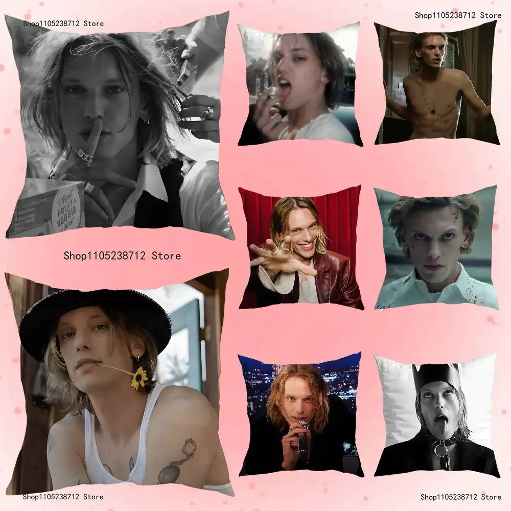 

Actor J-Jamie Campbell Pillow Case Plush Fabric Soft Pillowcase Double Sided Print Sofa Cushion Cover Throw