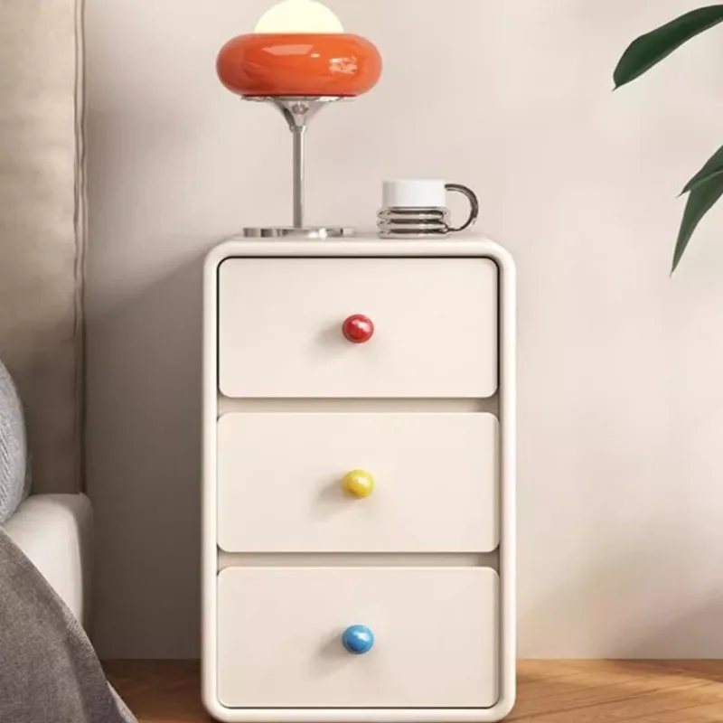 

Italiya Narrow Nightstand White Classic Bedside Design Minimalist Nightstand Modern Space Saving Mesitas De Noche Home Furniture