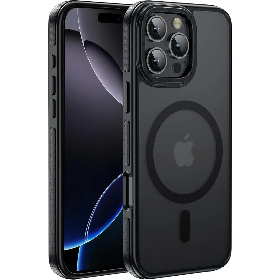 

Strong Magnetic case for iPhone 16 Pro [10Ft MilitaryGrade Protection] Compatible with fit MagSafe Shockproof Slim Thin Cover 6