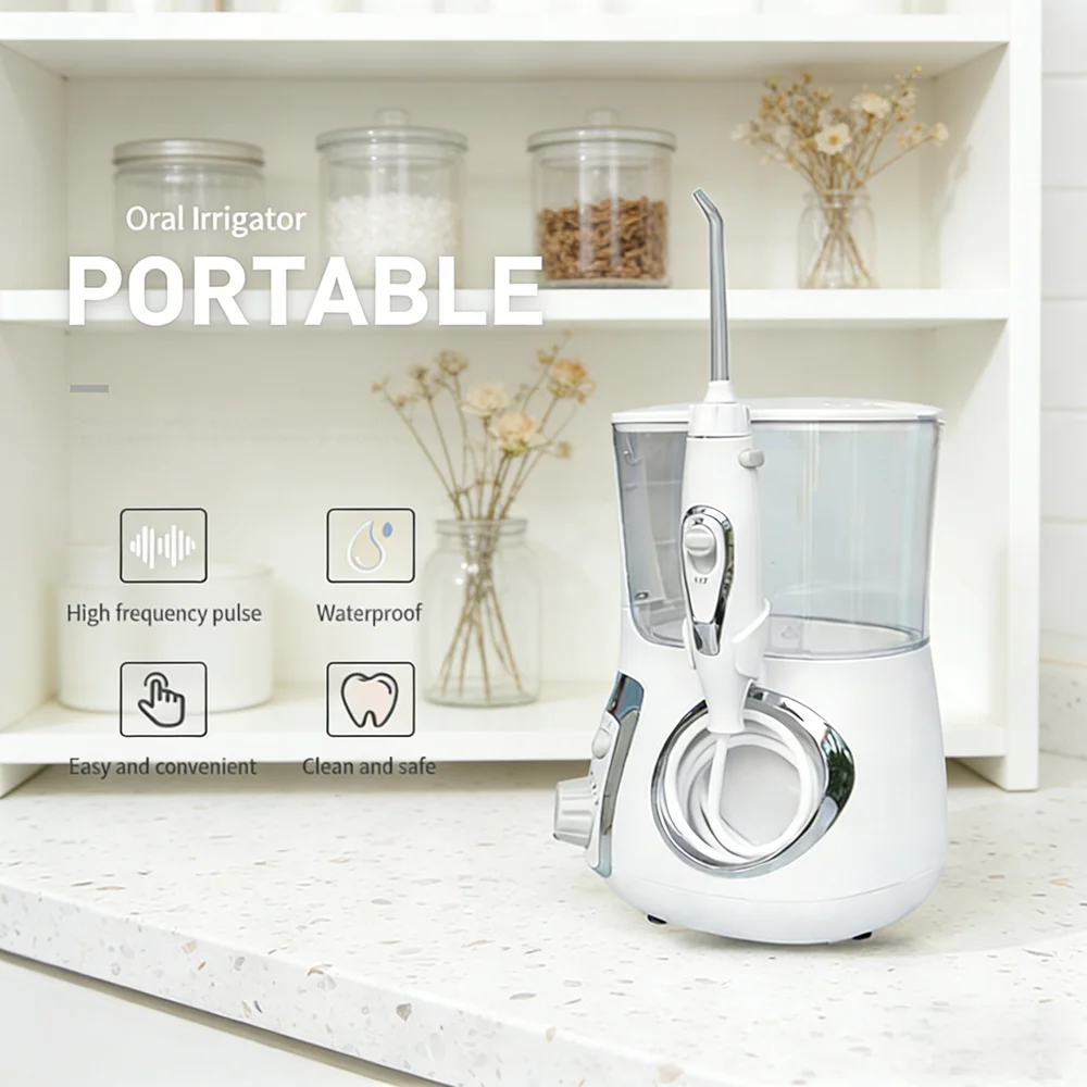 

10 Modes 800ML Electric Water Jet Flosser, Desktop Oral Irrigator for Deep Teeth Cleaning, Professional Dental Tool