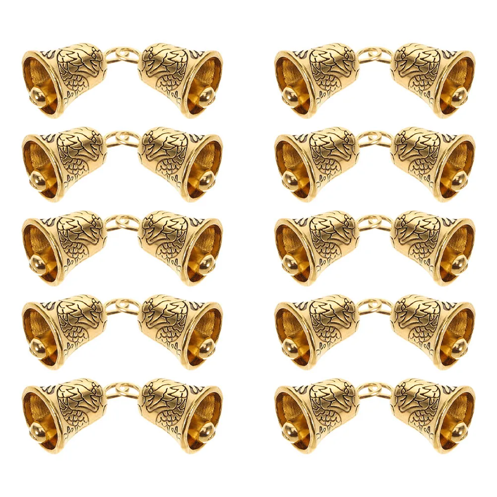 

20Pcs Golden Bell Charms Bells for Crafting DIY Jewelry Keychains Prayer Beads Nursery Decor Festive Wind Chime