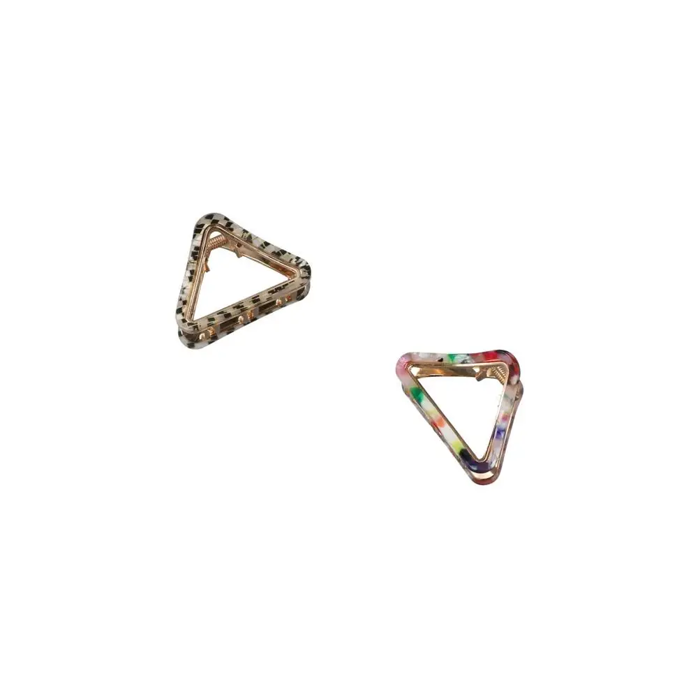 Multicolor Acetic Acid Hair Claw Korean Style Small Size Triangle Hair Crab Clip Hair Clip Hair Accessories Geometry Shark Clip