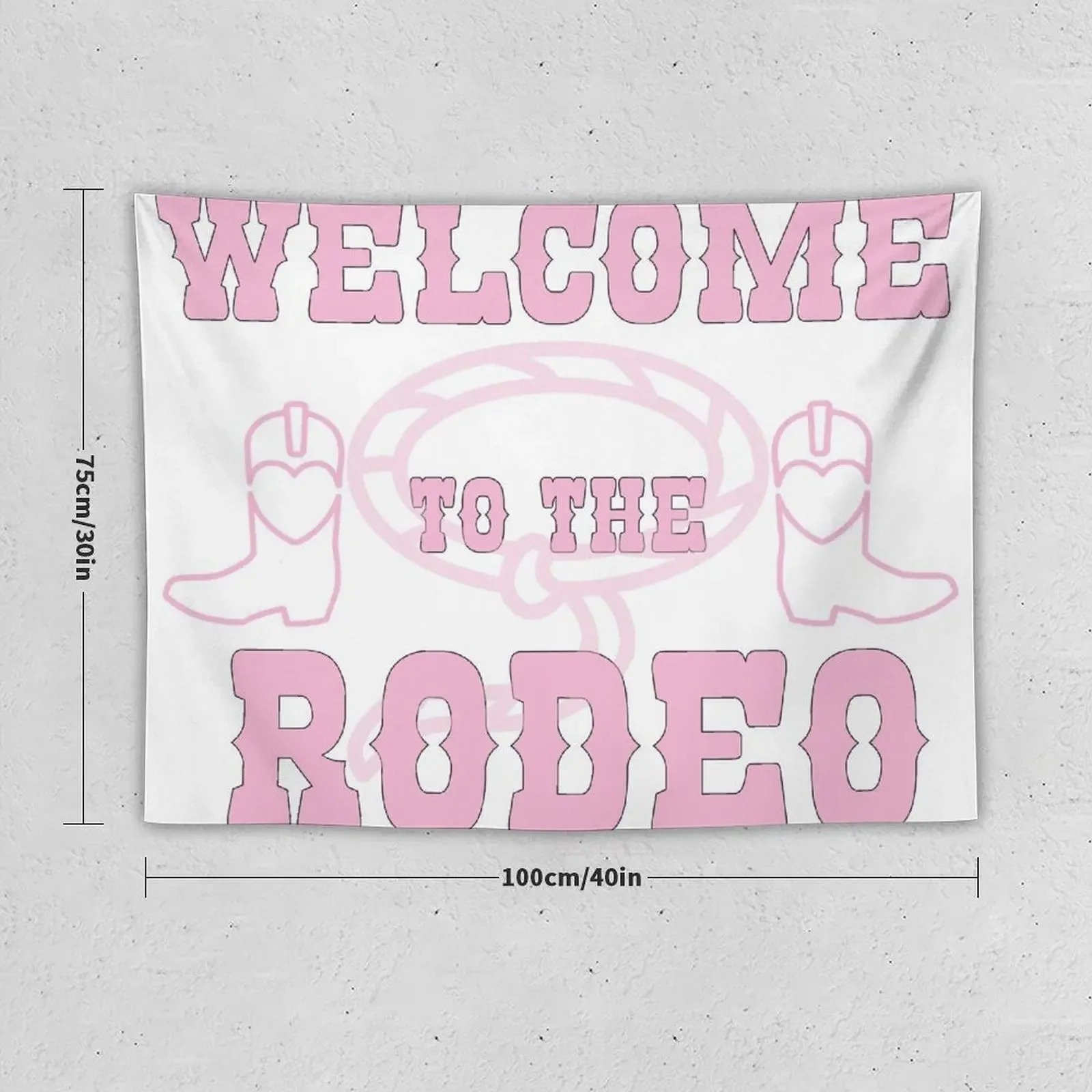 Welcome to the rodeo - Pink Tapestry Room Decoration Accessories Decoration Bedroom Cute Room Decor Tapestry