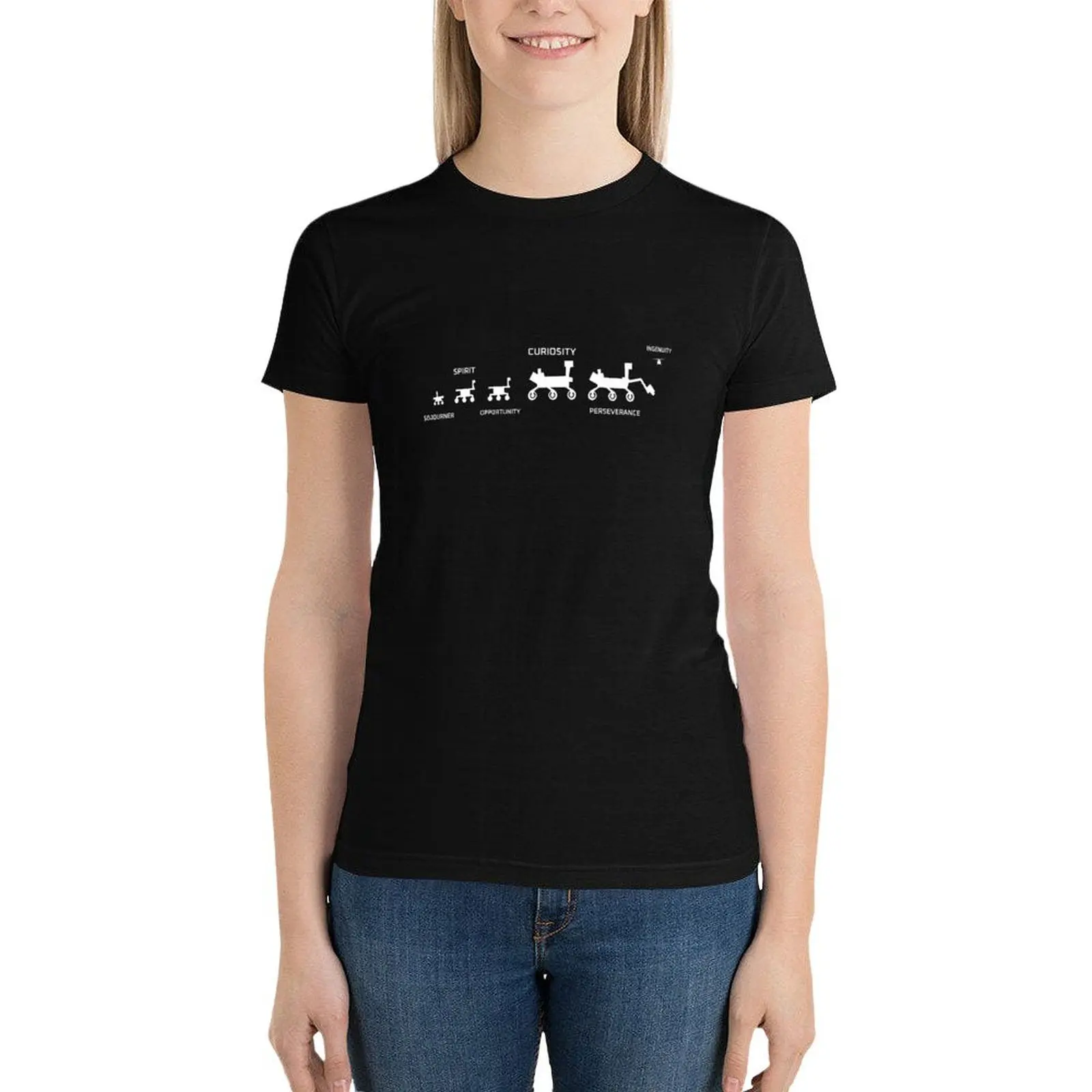 

Rover Family On Mars Art For You! T-Shirt kawaii clothes cute clothes Short sleeve tee black t-shirts for Women