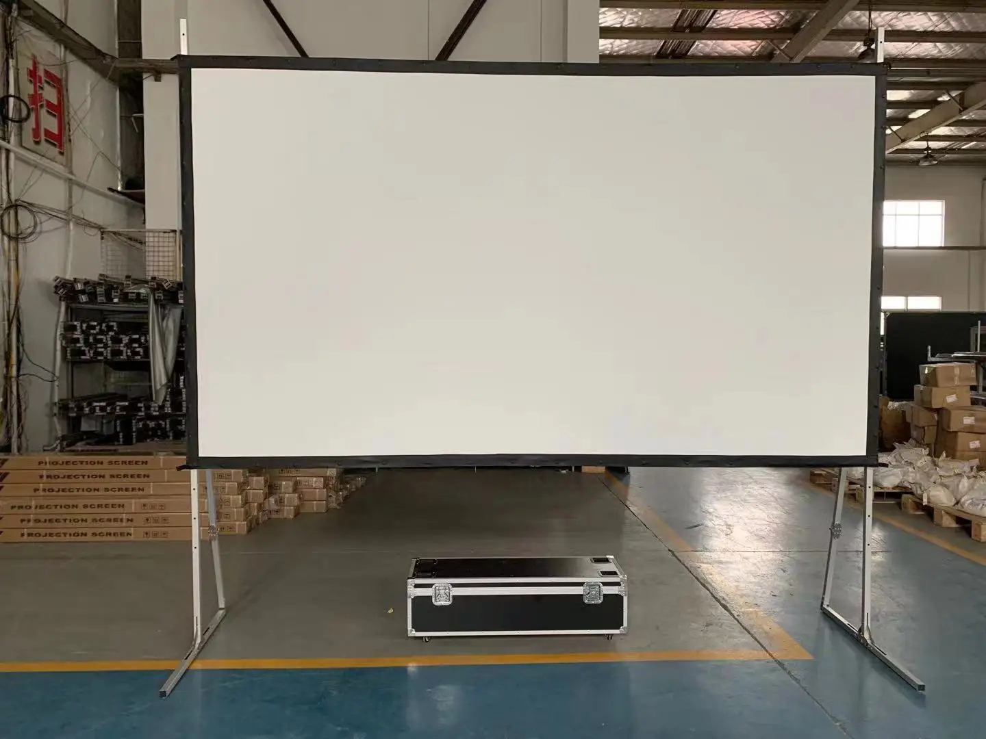 2026Outdoor Projector Screen with Stand Portable Fast Folding Front&Rear Projection Screen in Sizes 150Inch 180inch 200inch 250i