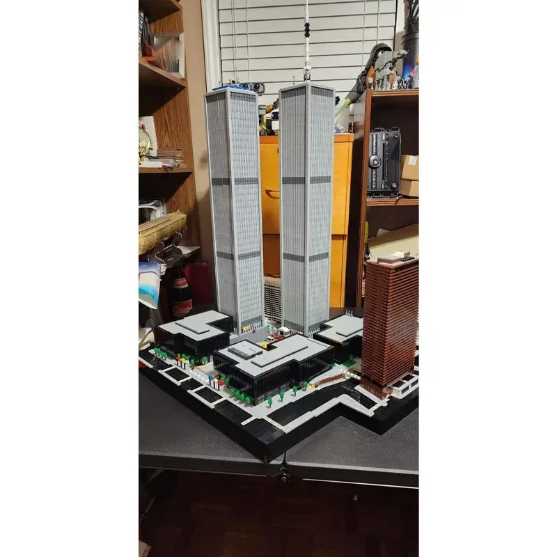 MOC-156123 World Trade Center 1:650 Assembly Stitching Building Block Model 12400 Parts MOC Creative Kids Building Block Toy