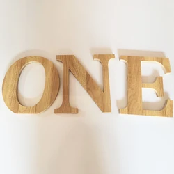 custom First Birthday Decoration ONE - Set of Three Free Standing Wooden Letters Spelling ONE 1st Birthday