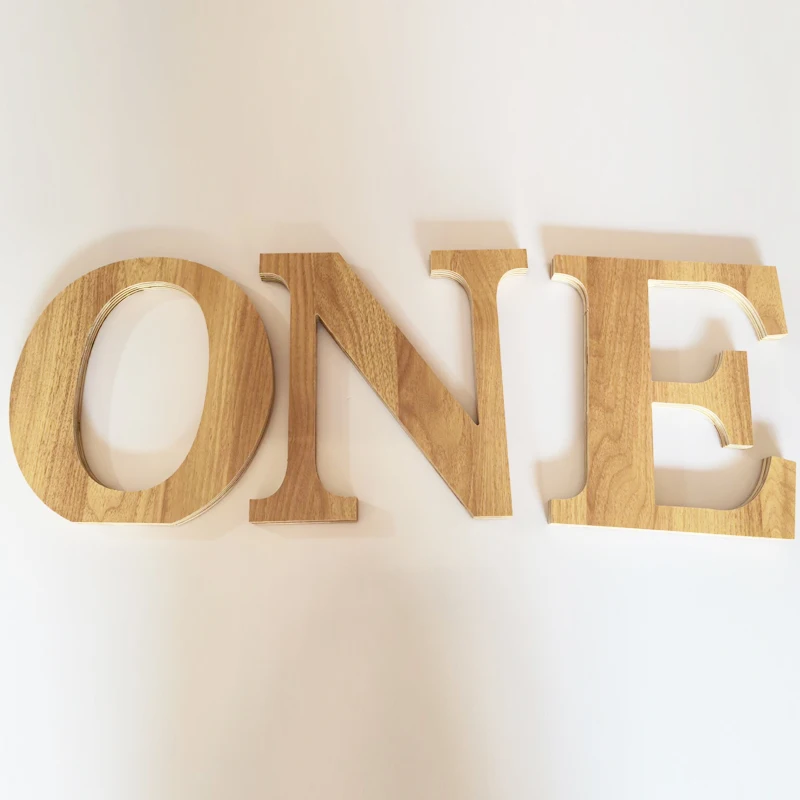 Custom First Birthday Decoration ONE - Set of Three Free Standing Wooden Letters Spelling ONE 1st Birthday