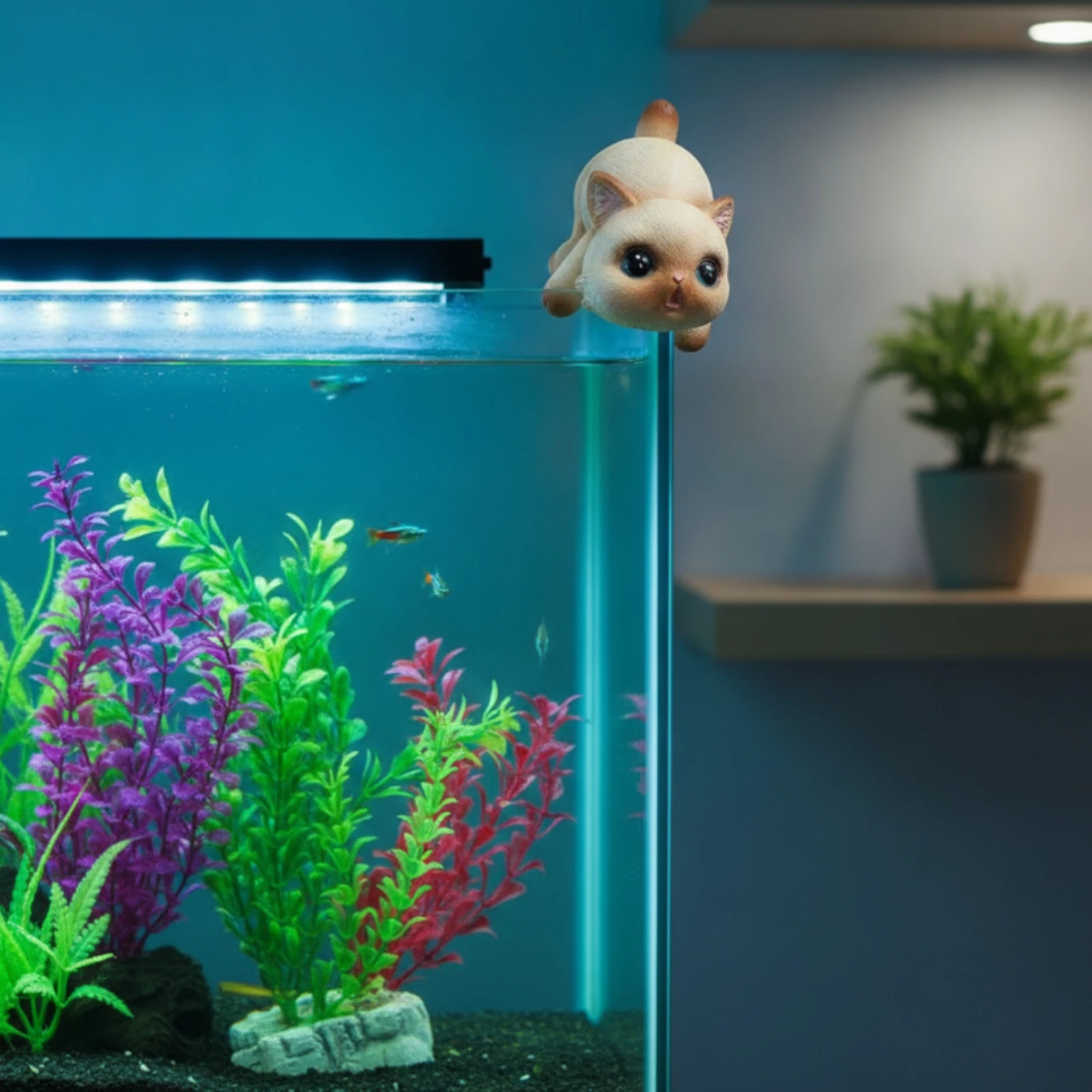 กระถางต้นไม้รูปแมวเรซิ่น ของตก - Planted Aquarium Models บทวิจารณ์และราคา
