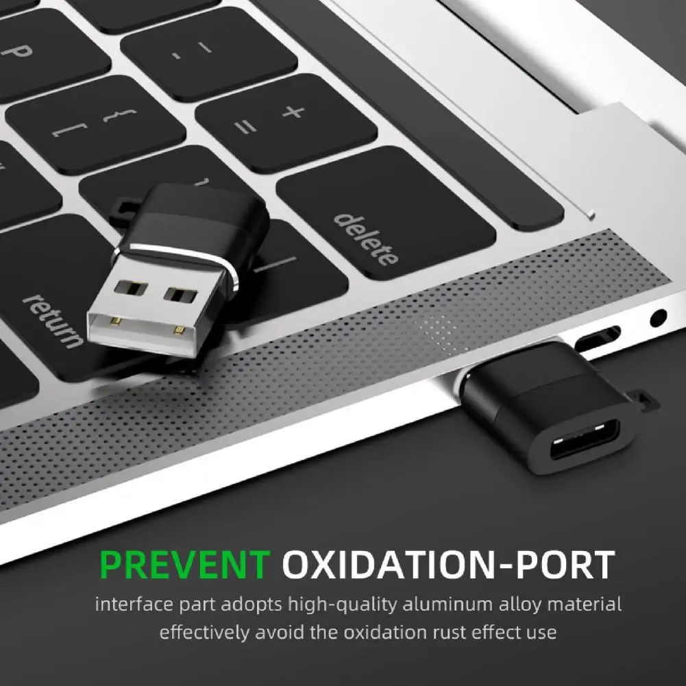 USB Adapter Transmission Data Portable f Metal Type-C Converter USB Male to Female for Tablet PC