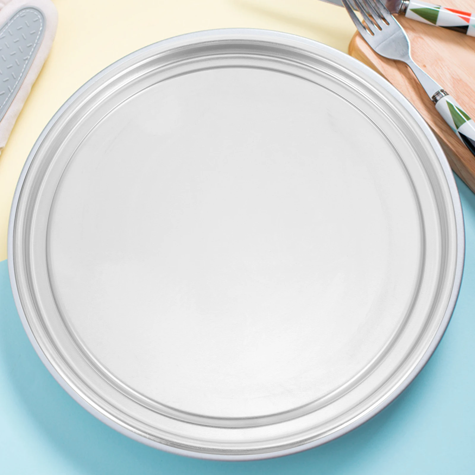 

Pizza Pan Cover Aluminum Alloy Dust proof Food Protection Baking Kitchen Bar Practical Storage Easy Use Long Durability Gift