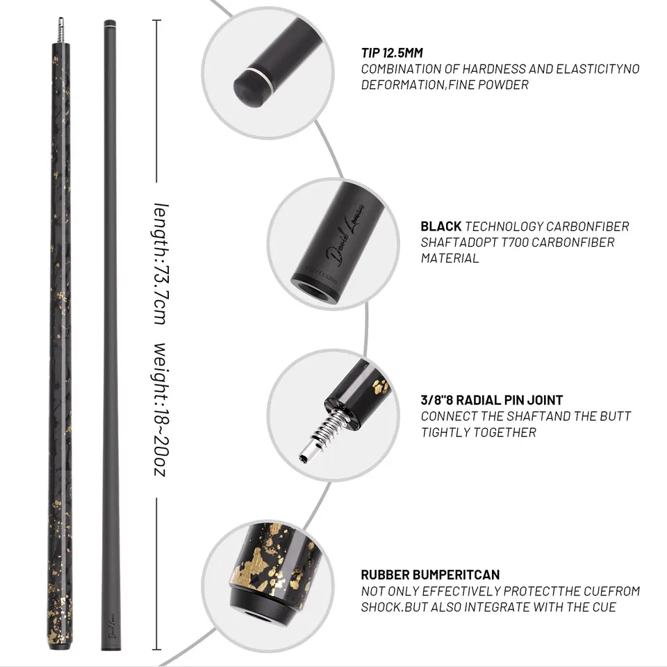 デビッド・ローマン DZW キュー スティック カーボンファイバー