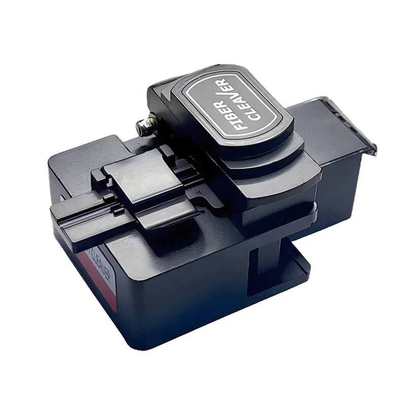 ALLSTRONG Fiber Cleaver High Precision for Cold and Fusion Connection FTTH Optic Tool Cable Cut Automatic Return Black