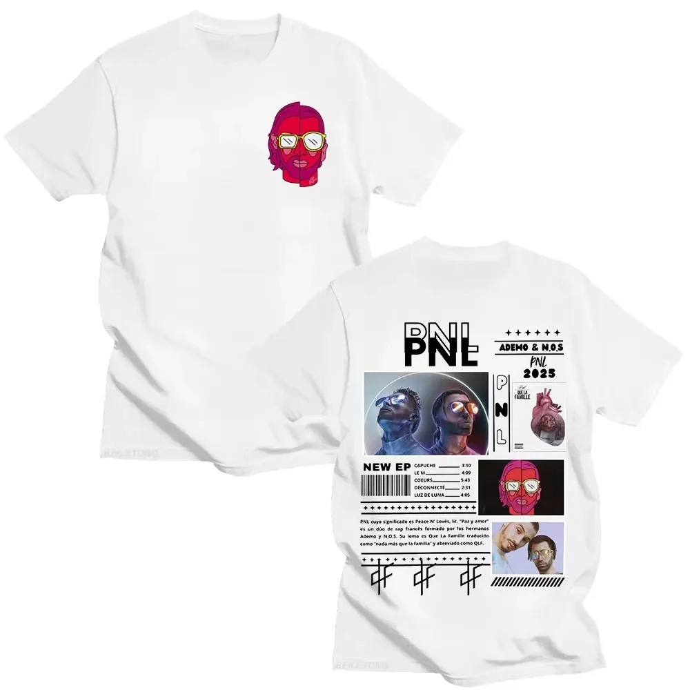 PNL French Rapper Le Monde Chico Album Graphic T-Shirt, Unisex Cotton Short Sleeve Hip Hop Fashion Streetwear T-Shirt