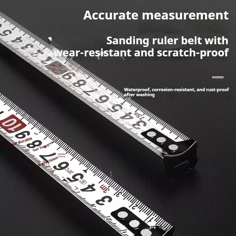 Drop Resistant Wear Resistant Thickened Portable Tape Measure - High Precision Steel Tape with Brake Button for Home Renovation