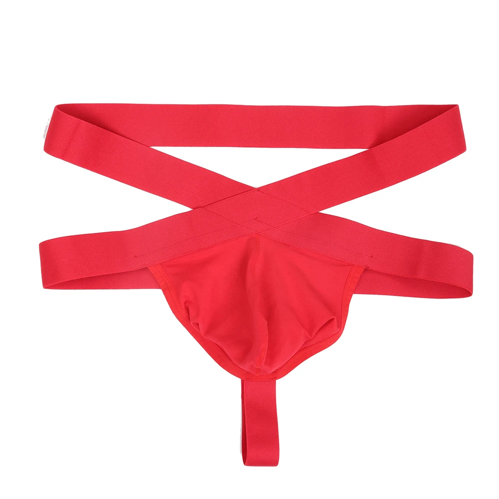 Men's Pants Metal Ring Elastic Hot Lingiere Double-belt Thong Exposed Butt Panties Sexy Accessories Hot For Boys Men's Clothing