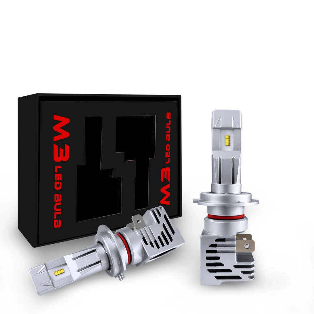 

2Pcs H7 LED Fanless Car Headlight H8 H9 H11 H4 9005 HB3 Headlamp 9006 HB4 6000K White Auto LED Headlamp for Ford Focus Lada