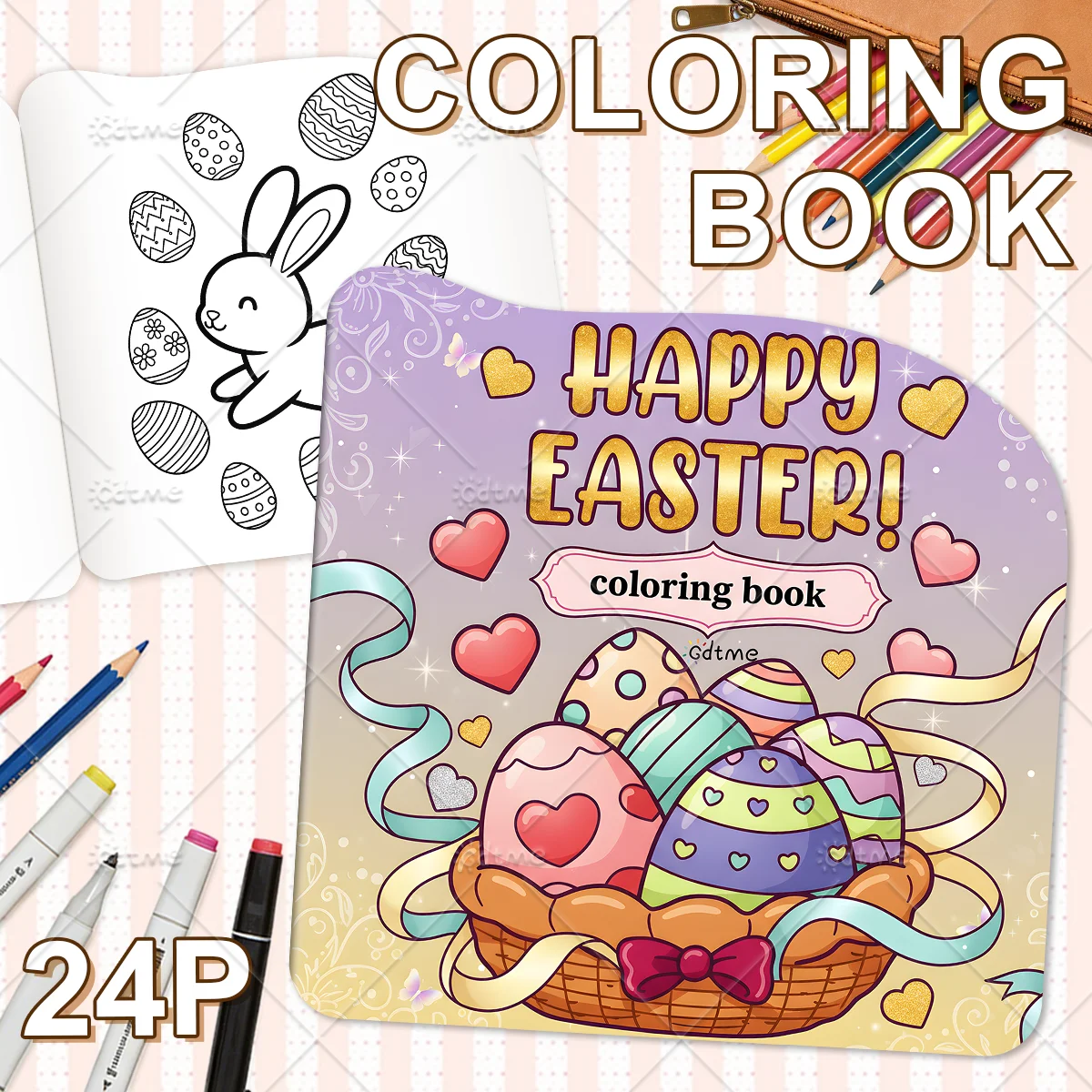 HAPPY EASTER Coloring Book for Adults Cute Cozy Daily Activities Irregular Patterns for Relaxation (Cozy Spaces Coloring)