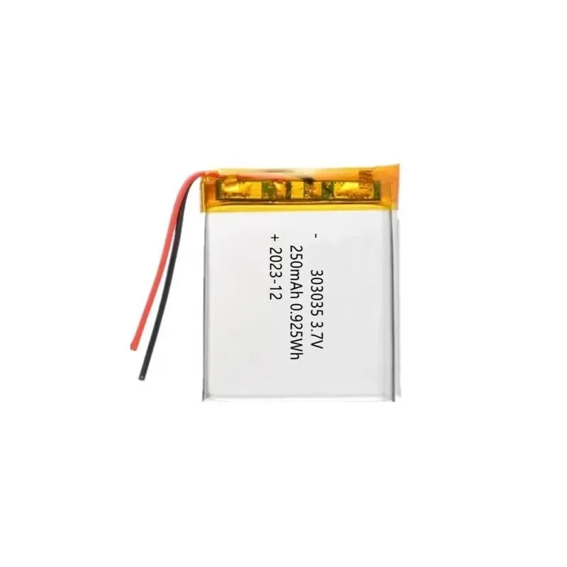 [NEW]  100pcs for Polymer Lithium Battery 303035 250mAh 3.7V Rechargeable Power Supply for Game Console Car ETC Induction Card
