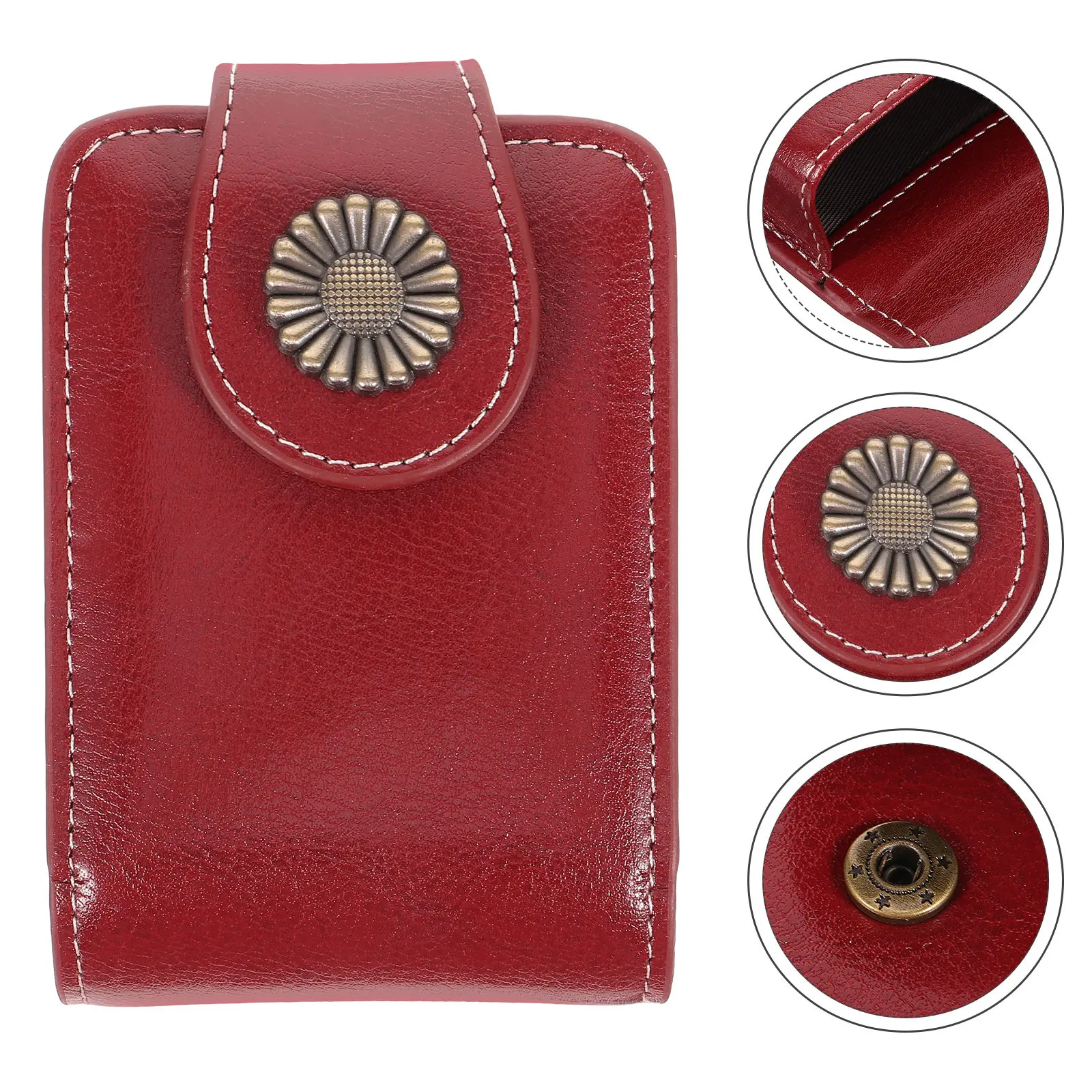 

Small Lipstick Case with Mirror Built-in Mini Holder for Women Handbag Organizer Travel Camping Bag Essentials