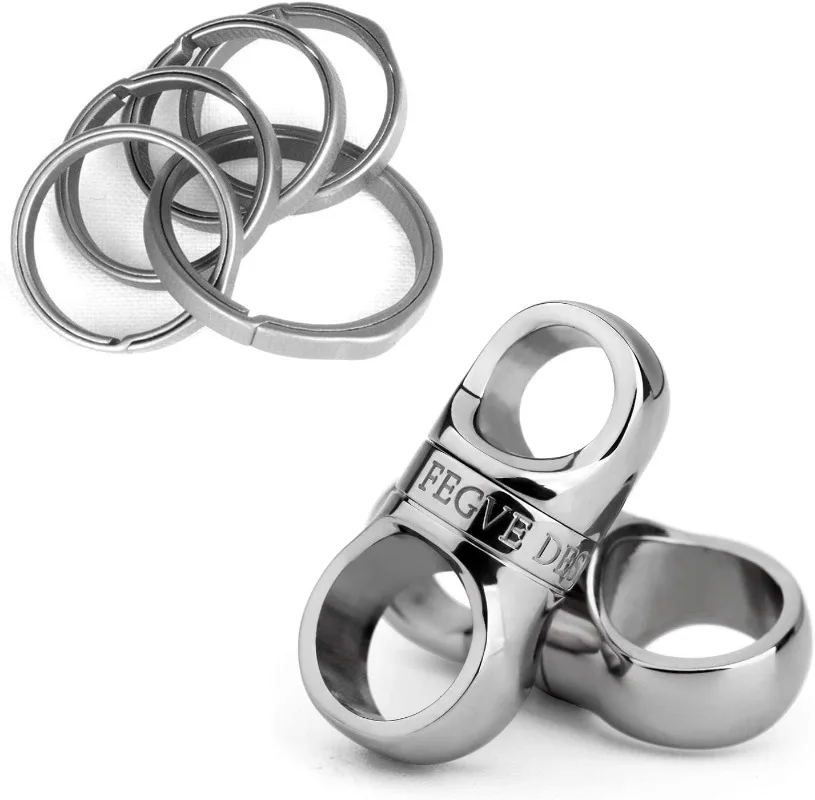 Titanium Swivel Keyring With Side-Pushing Key Rings, Heavy Duty EDC Key Holder, Portable Daily Carry Key Accessory for Men Gift