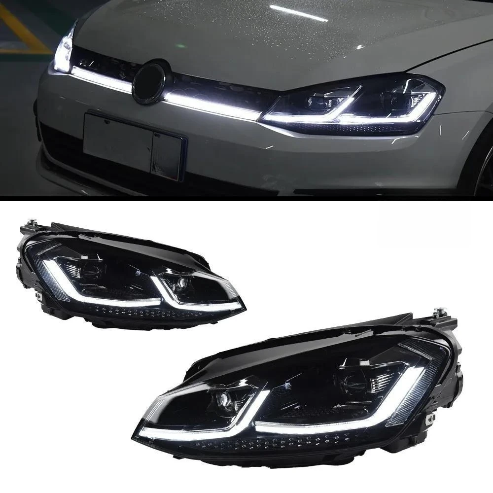 Car Head Lamps For VW Golf 7 MK7 Headlight 2013-2017 Sequential Turn Signal Animation Daytime Projector Lighthouse