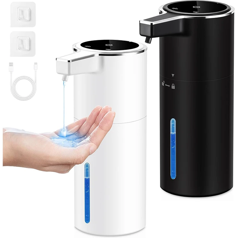 

Automatic Liquid Soap Dispenser,400ML Touchless Electric Hand Soap Dispenser,USB-C 1800mAh w/Smart Sensor,4-Level Thick/Thin Adj