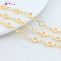 1 Meter 5.5MM 14K Gold Color Plated Brass Rhombus Chain For Jewelry Making DIY Necklace Bracelets Chain Jewelry Making Supplies