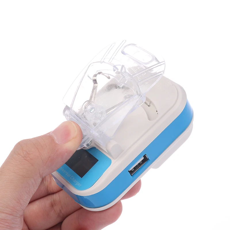 Multipurpose LCD Universal Charger for Extra Mobile Batteries, Compatible with US/EU Plug