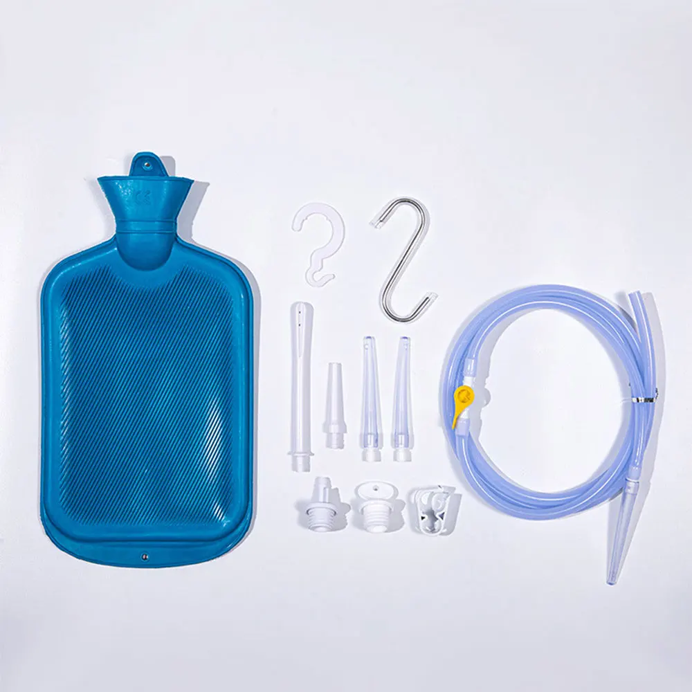 Portable Bidet 2L High Capacity Silicone Rubber Home Enema Backyard Anal Irrigation Bag Enemas Adult Cleaner