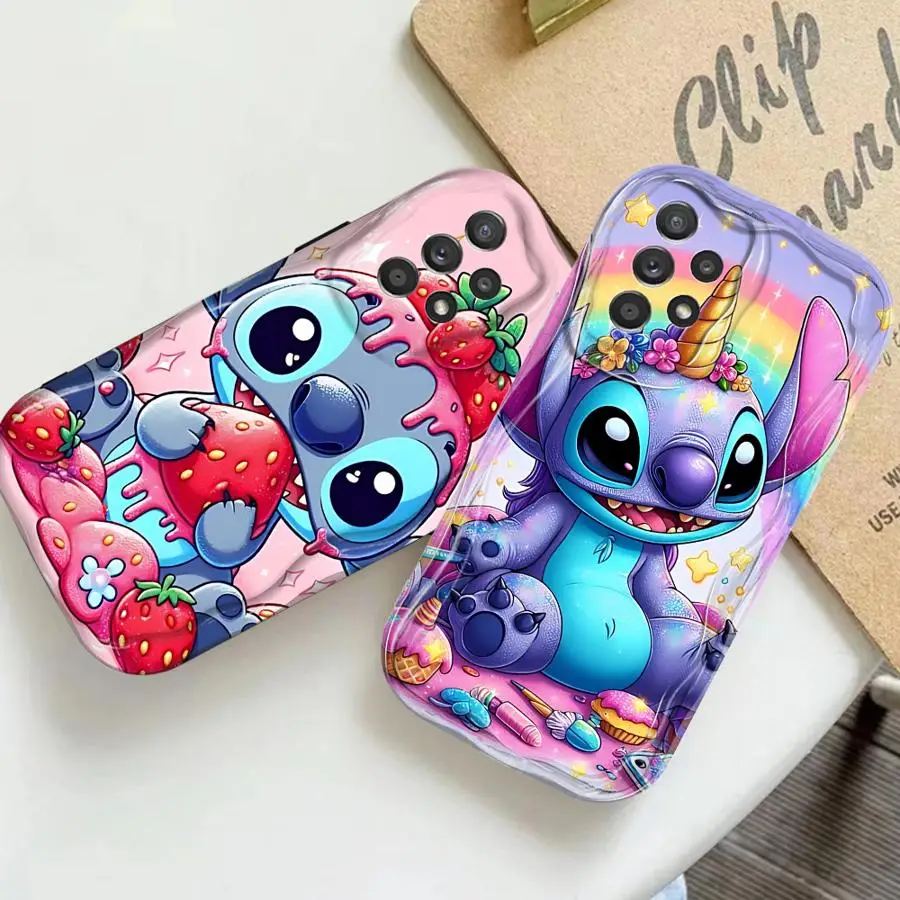 Cartoon Cute Stitch For Samsung Galaxy A55 A72 A54 A35 A15 A73 A53 A52 A33 A42 A32 A34 A24 A23 A22 A14 A13 A12 5G Phone Case