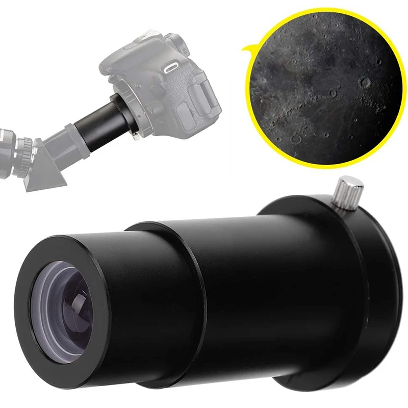 Telescopio da 1,25'' Obiettivo Barlow 5X Metallo nero Obiettivo con passo filettato M42 x 0,75 mm per fotografia astronomica Completamente multistrato