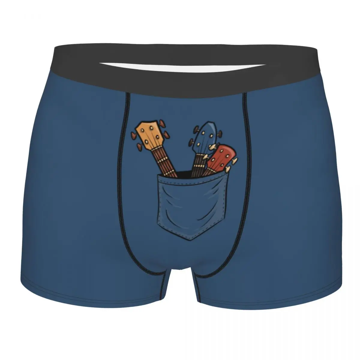 

Custom Male Fashion Funny Ukuleles In A Pocket Men Underwear Ukulele Lovers Boxer Briefs Breathable Shorts Panties Underpants