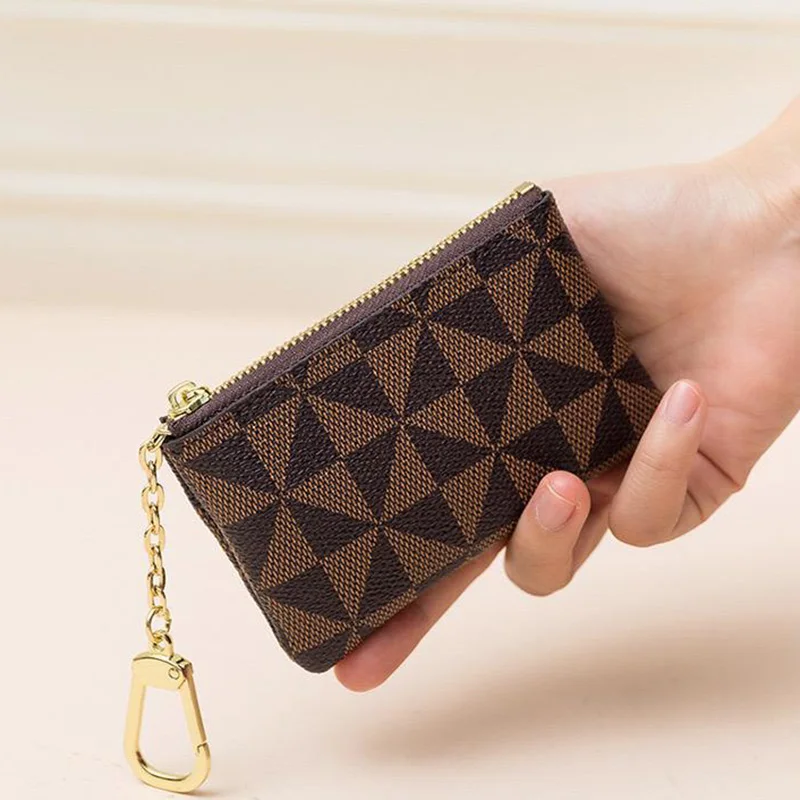Coin Purse Creative Metal Decoration Small Hanging Bag Key Bag Simple Printed Mini Card Bag image 3
