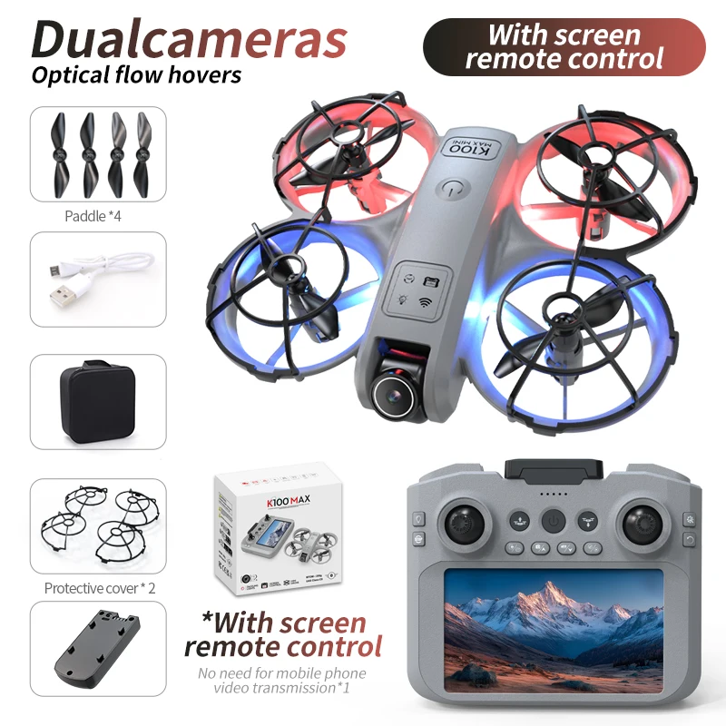 5K HD Dual Camera Aerial Photography Fpv Screen Optical Flow Quadcopter Drone Mini Drone Professional Toy Gift For Xiaomi 2026