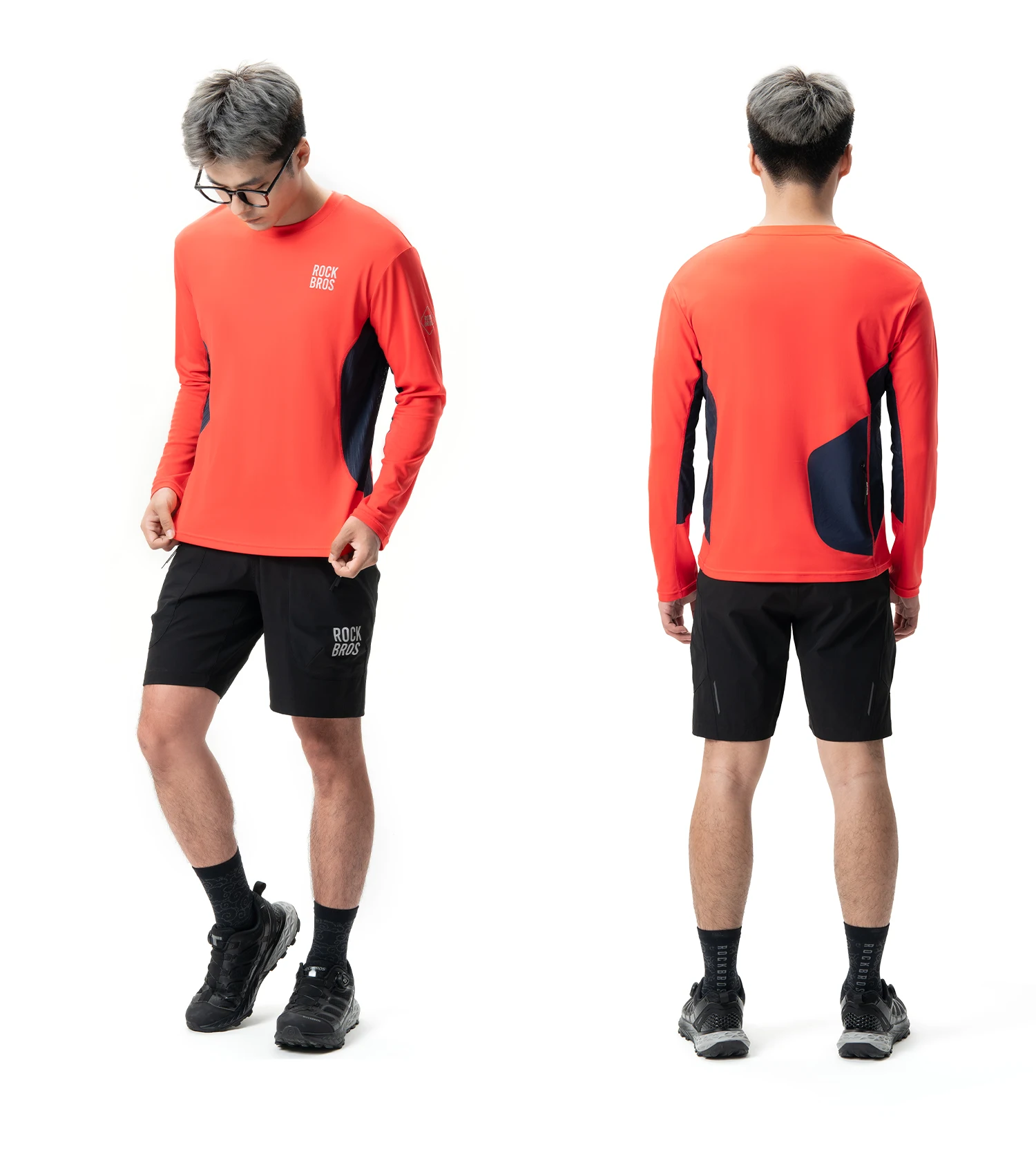 ROCKBROS Fahrradtrikot Frühling Sommer Herren Langarm Atmungsaktiv Schweißableitend für Straßen- und MTB-Fahrräder – Detail 14
