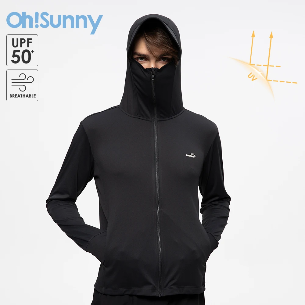 OhSunny Skin Coats Men Anti-UV Long Sleeve Clothing Full Face Protection UPF50+ Breathable Jacket 2024 New Outwears for Outdoors