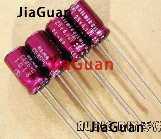 10PCS NEW ELNA SILMIC CE-BP (RBS) 4.7uF/25V 6.3X11MM BP 4.7uf 25v Red robe audio electrolytic capacitor rbs 25v4.7uf non-polar