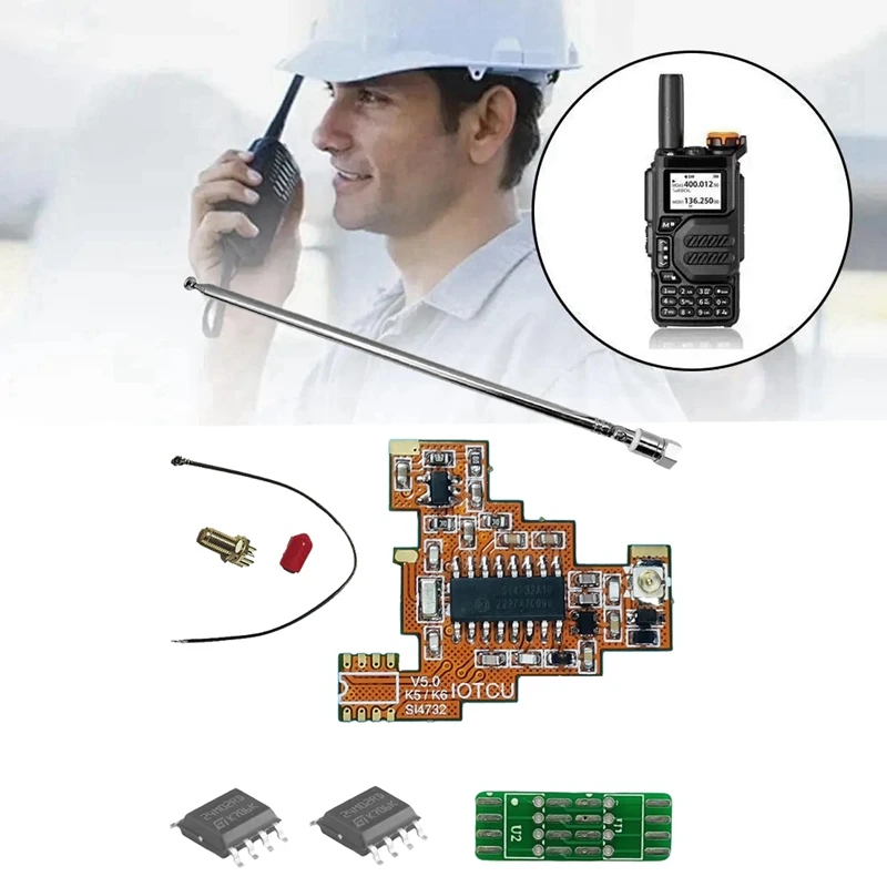 Quansheng uvk5,k6,hf,短波,フルバンド,シングルバンド受信,2x2mチップ,si4732,v5.0用のfpcモジュール