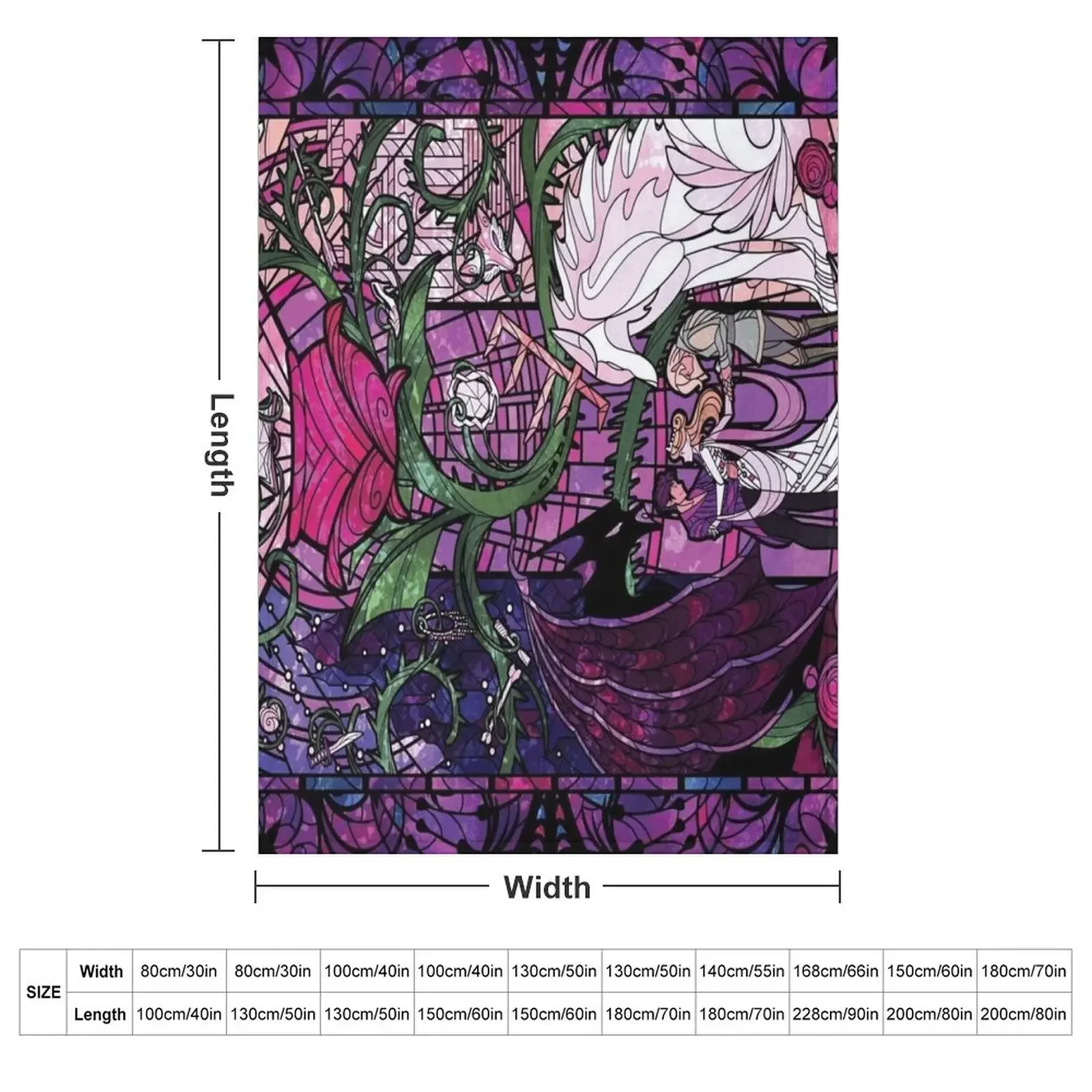 A Court of Thorns and Roses Stained Glass Throw Blanket blankets ands Thermal Decoratives Plush Blankets For Sofas Blankets