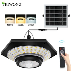 Solar Pendant Lights Outdoor Indoor with Remote 180LED Solar Shed Light Motion Sensor 5 Lighting Modes for Garage Patio Barn