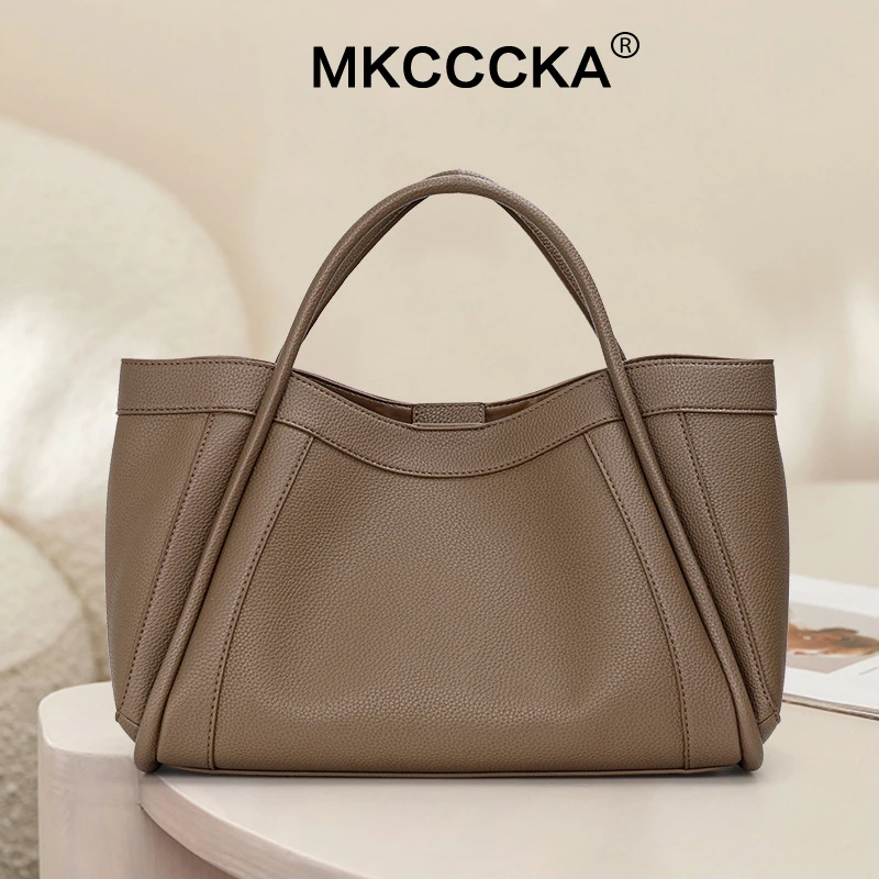 2024 new Women\'s leather bag women\'s handbag fashion commuter  mother large capacity Tote single shoulder crossbody bag