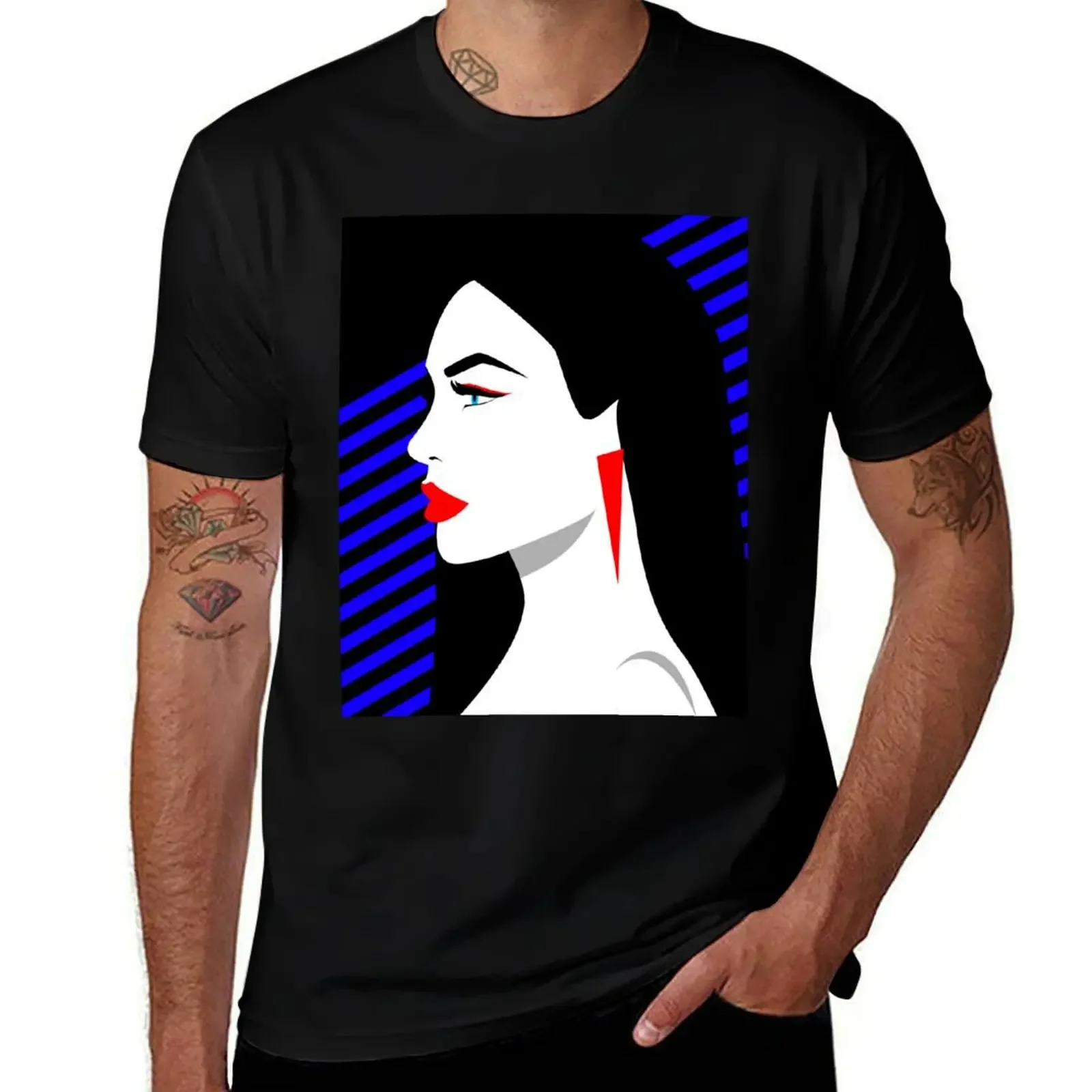 Woman Pop art T-Shirt sports fans vintage clothes mens fashion