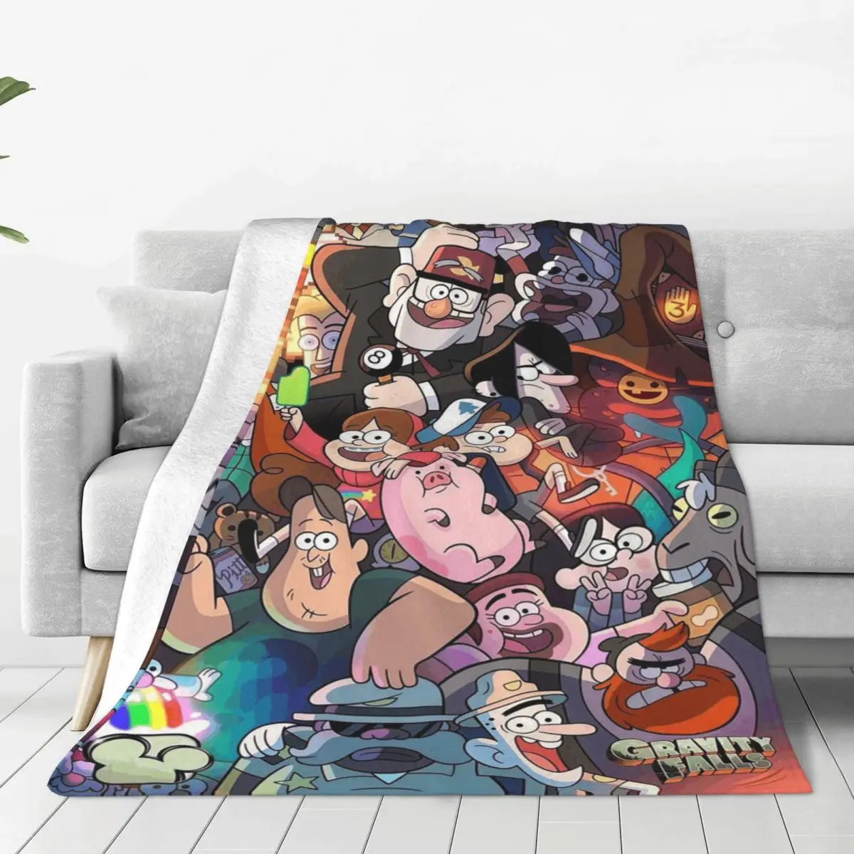 Gravitys Falls Blanket Soft Warm Flannel Throw Blanket Cover for Bed Living room Picnic Travel Home Sofa