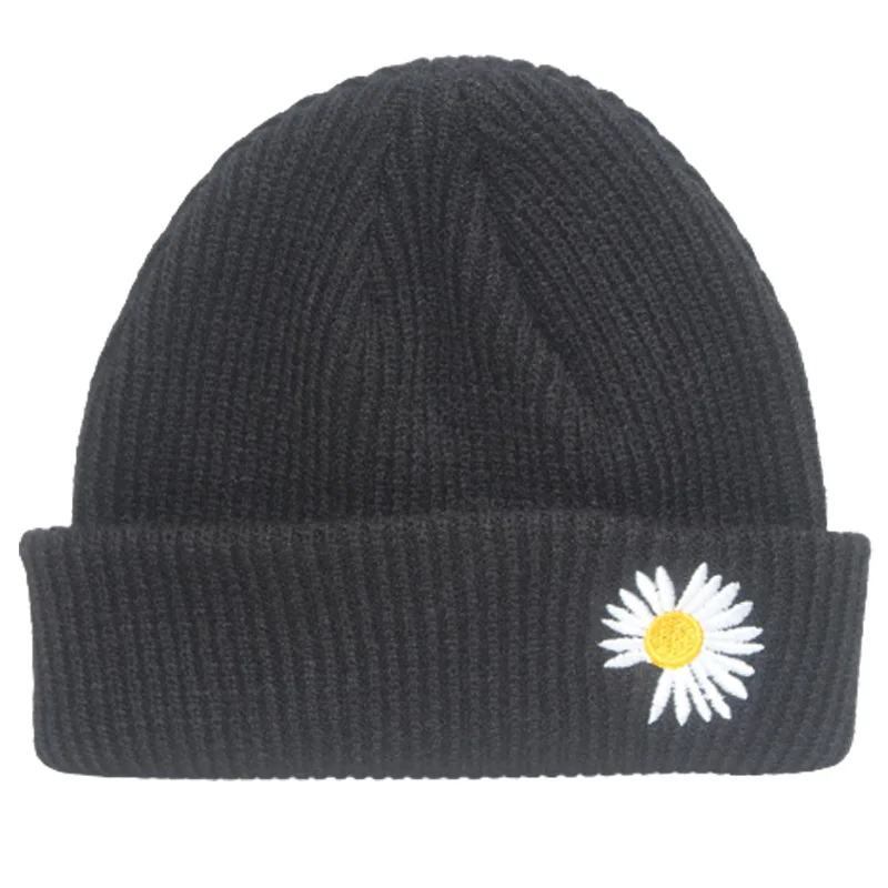 Fashion Plain Short Knitted Winter Hat for Women Smile Face Mens Beanie Neon Yellow Neon Green Purple Hot Pink