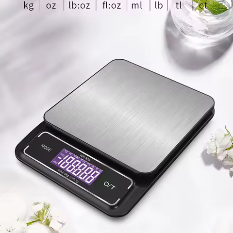 6kg/0.1g Touch Digital Kitchen Scales 10kg/1g IP67 Fully Waterproof Stainless Steel USB Recharge Scale Baking Weighing Tools