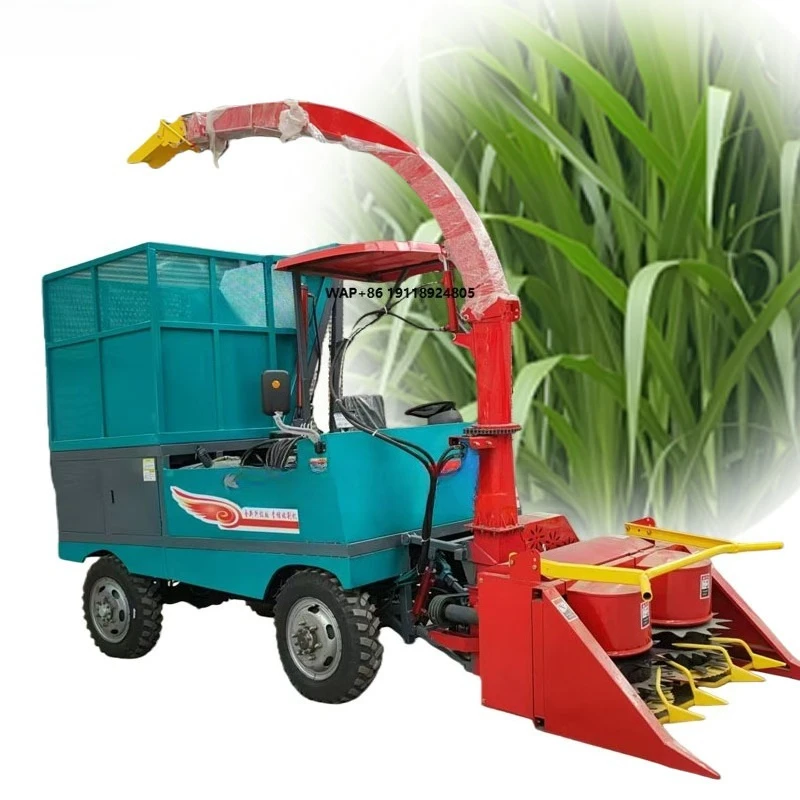 Agricultural Silage Harvester  Powered Crawler Forage Harvester Tractor Driven Farm Feed Machine