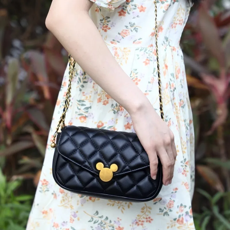 Disney-monederos y bolsos de mano de Mickey para mujer, bolso de hombro Kawaii cruzado de gran capacidad, estuche de Anime, billetera Linda