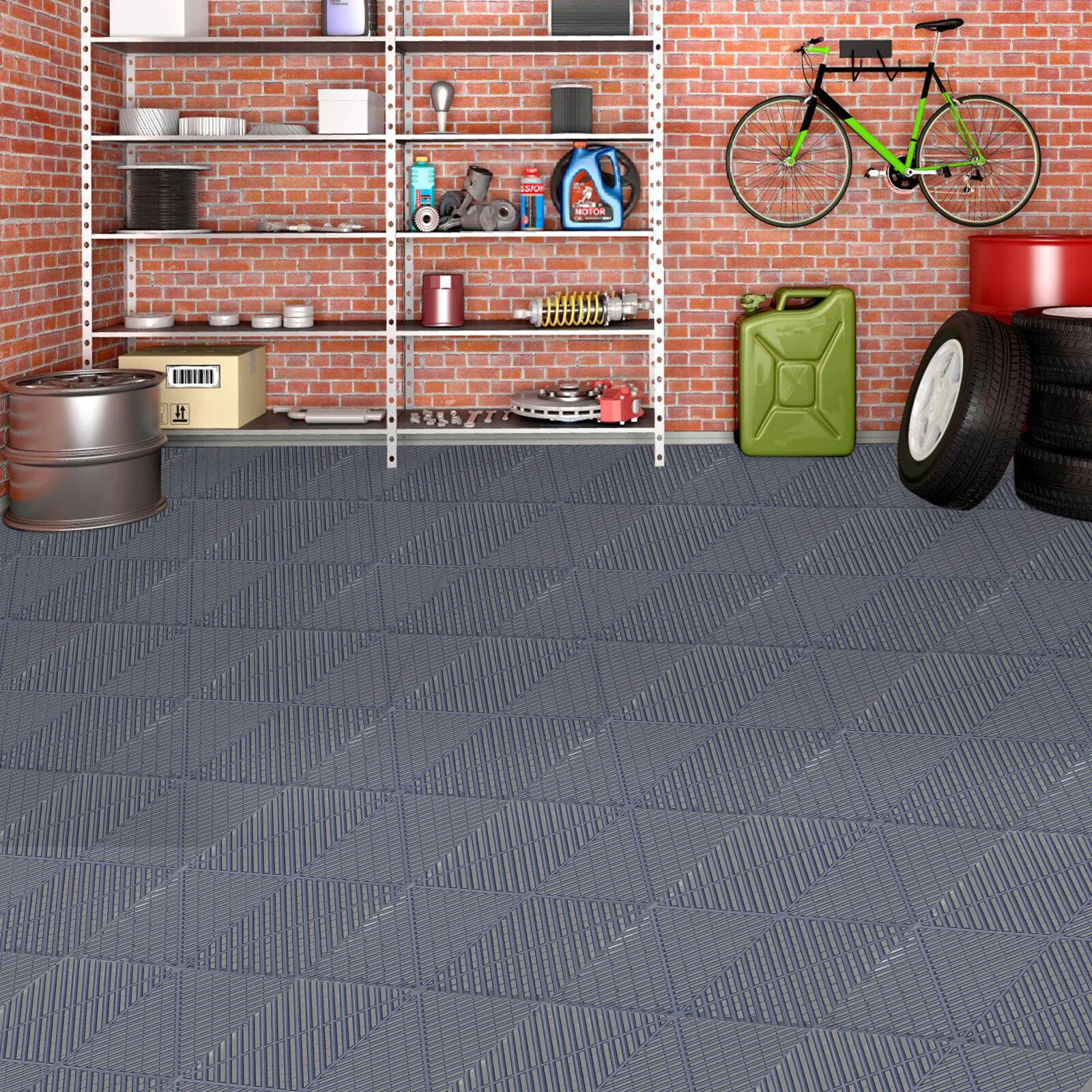 Azulejos entrelazados para piso de garaje, 25/50 Uds., azulejo de cubierta, drenaje de agua y nieve, EE. UU.